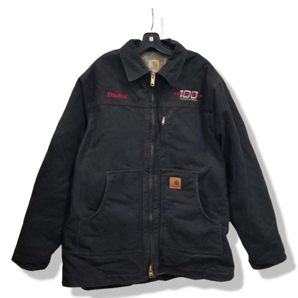 Carhartt C61 BLK Sherpa Lined Sandstone Ridge Coat Jacket - Size XL Tall